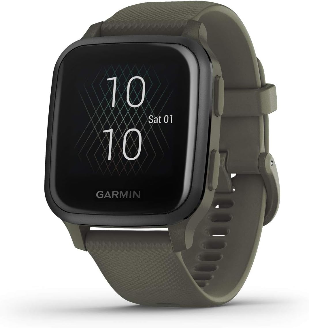 Illustration du modèle Garmin Venu Sq Music - Slate et Vert Mousse