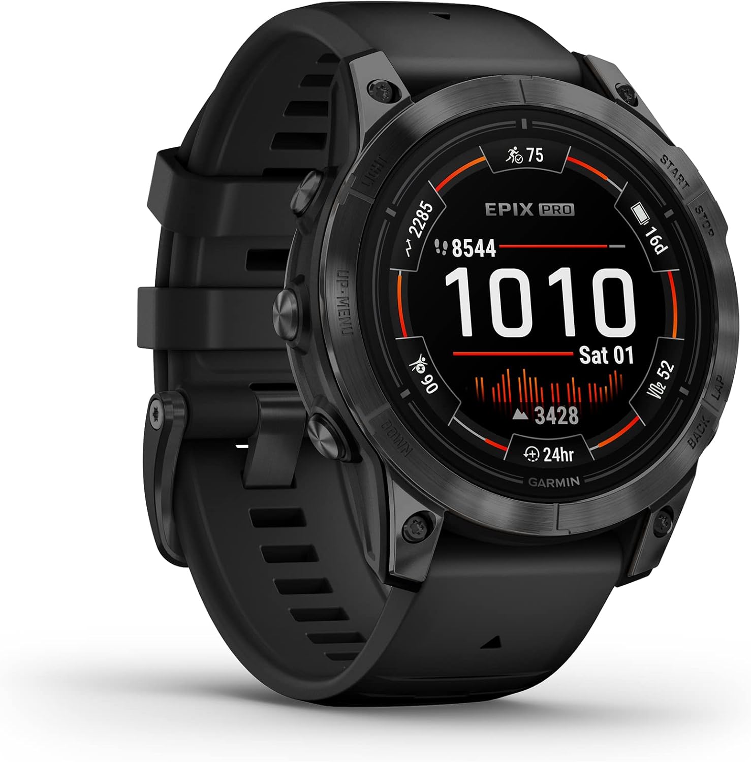 Illustration du modèle Garmin Epix Pro Gen 2 - 47mm Gray avec Bracelet Noir