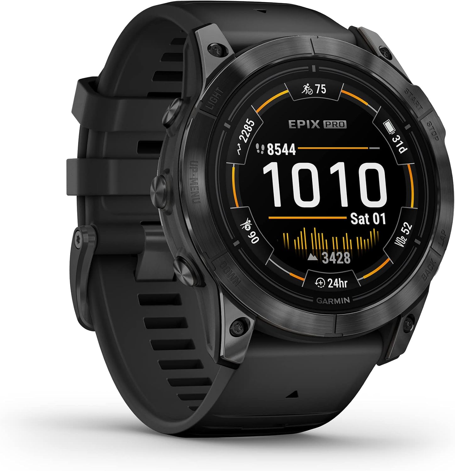 Illustration du modèle Garmin Epix Pro Gen2 - 51mm Gris avec Bracelet Noir