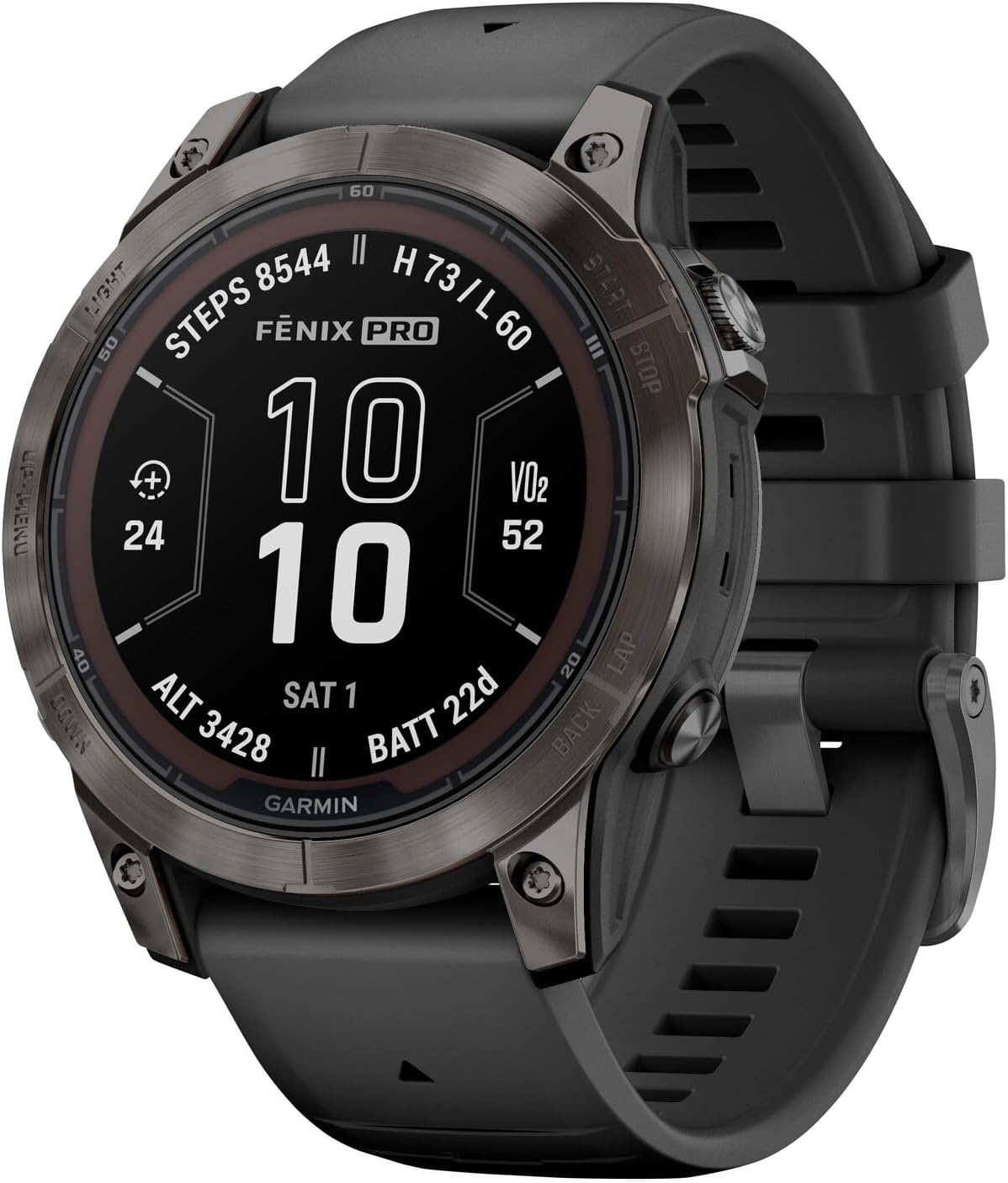 Abbildung des Modells Garmin Fenix 7 Pro Sapphire Solar Edition - 47mm Grau/Schwarz