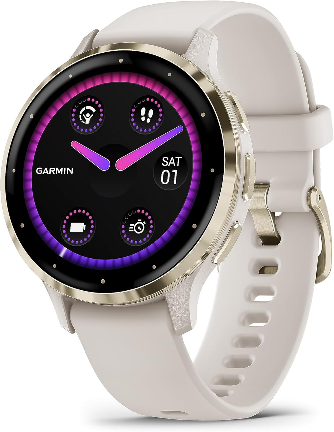 Illustration du modèle Garmin Venu 3S - 41 mm Ivoire