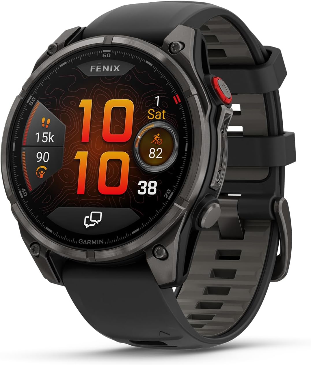 Abbildung des Modells Garmin Fenix 8 Pro - 47mm Titan DLC Kohlegrau