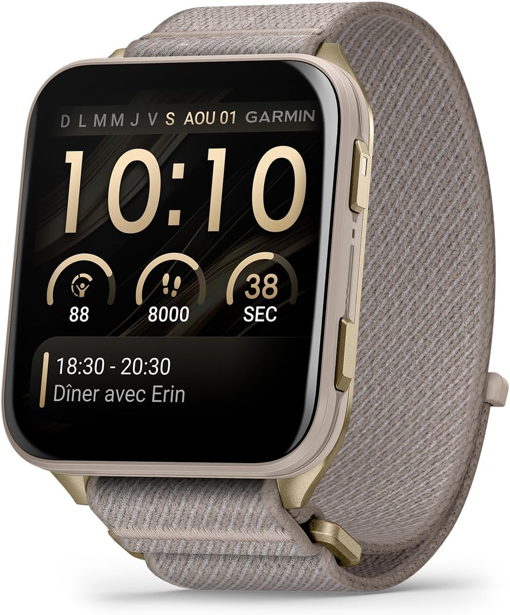 Illustration du modèle Garmin Venu X1 Soft Gold