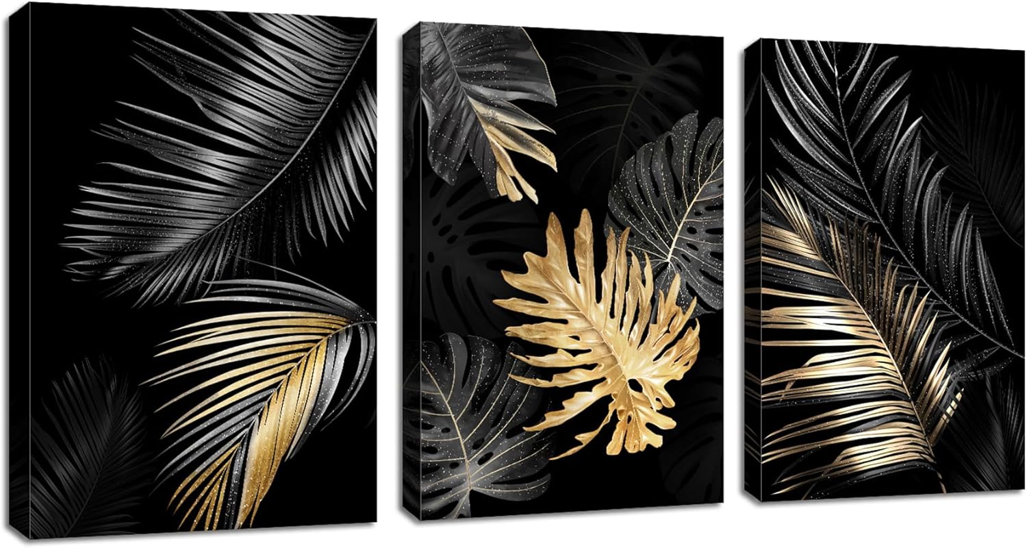 Pieces Feuilles Dor Noir