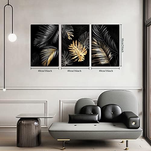 Vue 5 de Pieces Feuilles Dor Noir