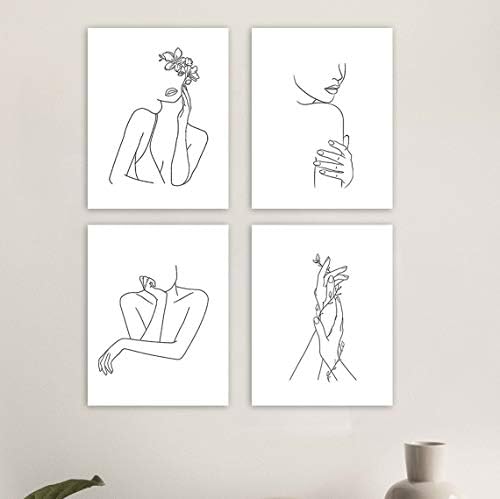 Vue 3 de Affiche Minimaliste Dessin Au