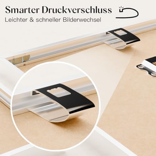 Vue 3 de Cadre Photo En Aluminium