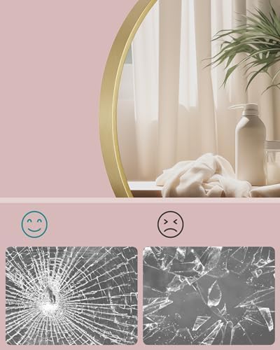 Vue 3 de Songmics Miroir Rond Miroir