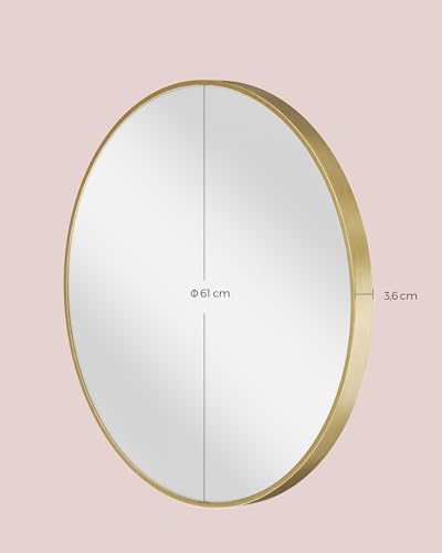Vue 4 de Songmics Miroir Rond Miroir