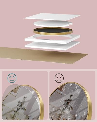 Vue 6 de Songmics Miroir Rond Miroir