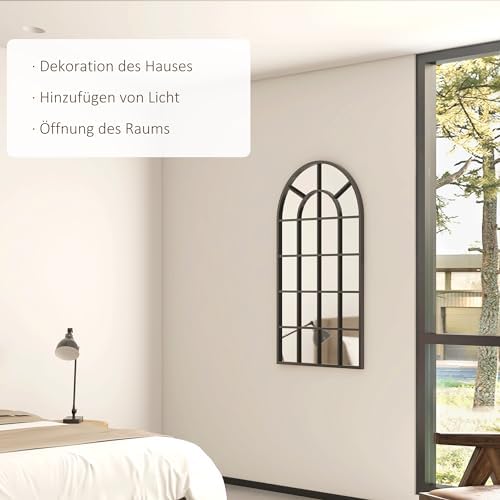 Vue 3 de Homcom Miroir Verriere Arche