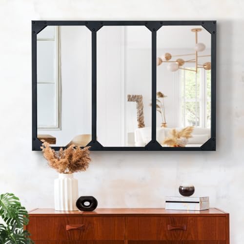 Vue 2 de Idmarket Miroir Verriere Bandes