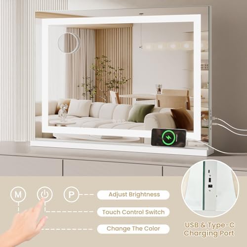 Vue 4 de Dripex Miroir Maquillage Lumineux