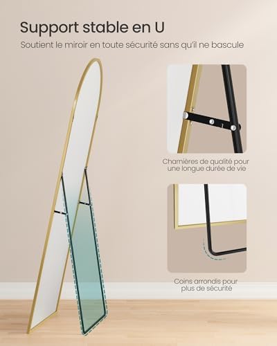 Vue 4 de Songmics Miroir Integral