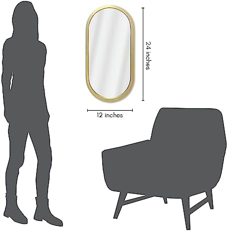 Vue 5 de Americanflat Miroir Mural Ovale