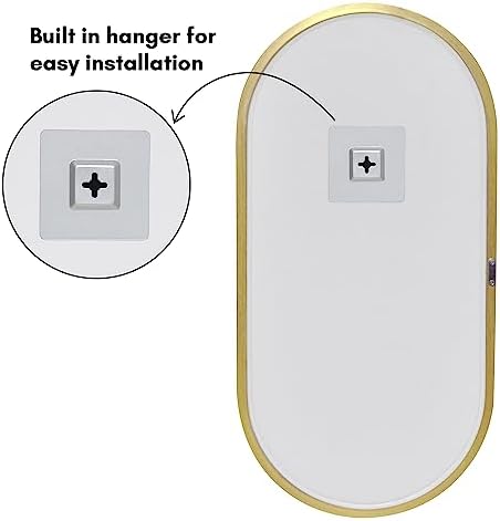 Vue 6 de Americanflat Miroir Mural Ovale