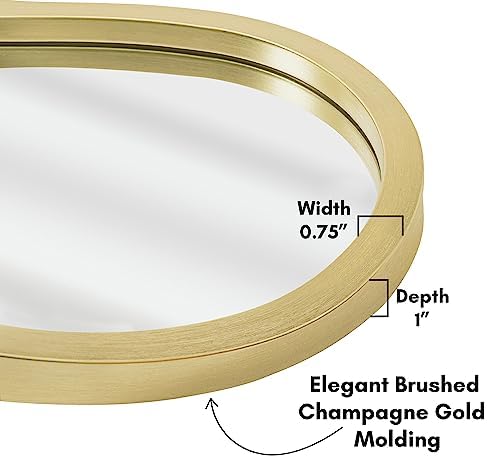 Vue 7 de Americanflat Miroir Mural Ovale