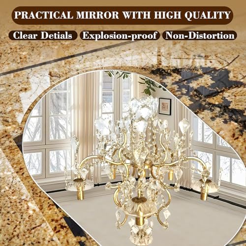 Vue 2 de Miroir Mural Ovale Miroir