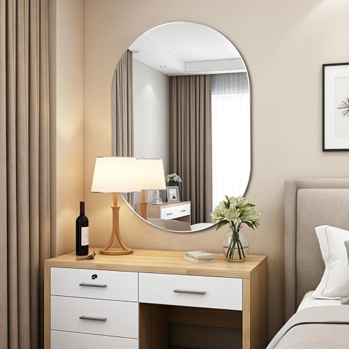 Vue 4 de Miroir Mural Ovale Miroir