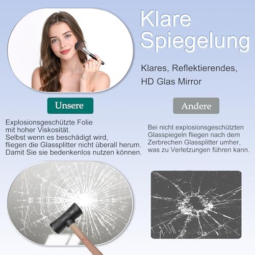 Vue 6 de Miroir Mural Ovale Miroir