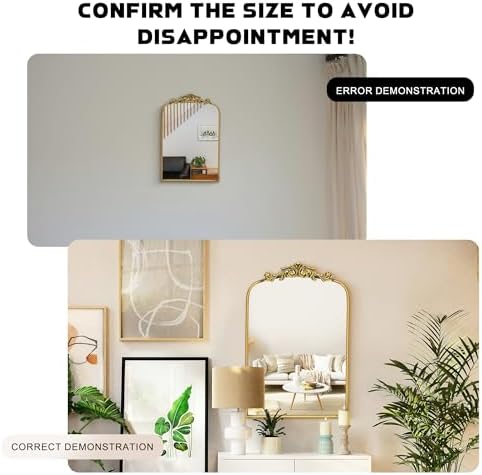 Vue 5 de Miroir Baroque Antique Dore