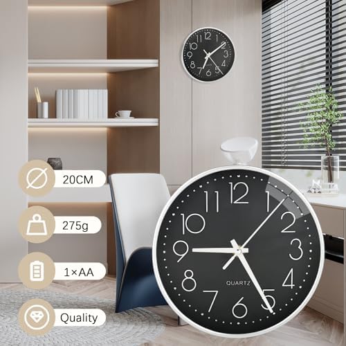 Vue 3 de Cm Blanc Moderne Horloge
