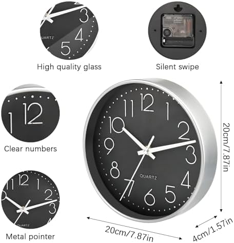 Vue 5 de Cm Blanc Moderne Horloge