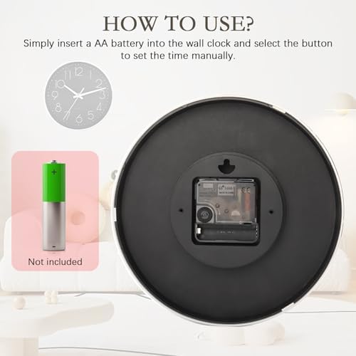 Vue 6 de Cm Blanc Moderne Horloge