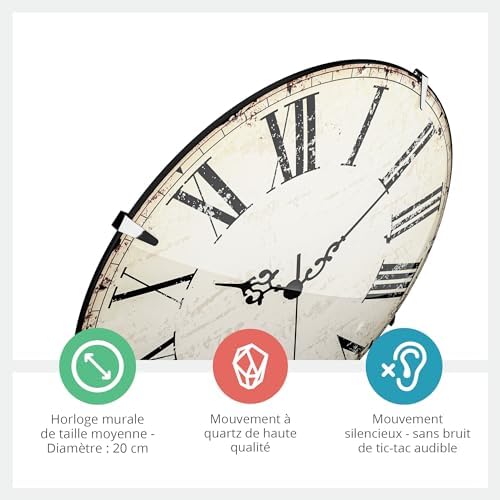 Vue 2 de Mebus Horloge Murale Vintage