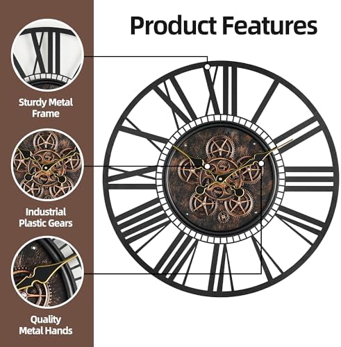 Vue 3 de Maxstar Grande Horloge Murale