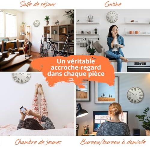 Vue 5 de Mebus Horloge Murale Vintage