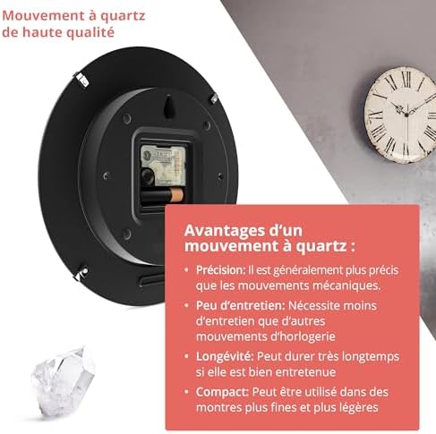 Vue 6 de Mebus Horloge Murale Vintage