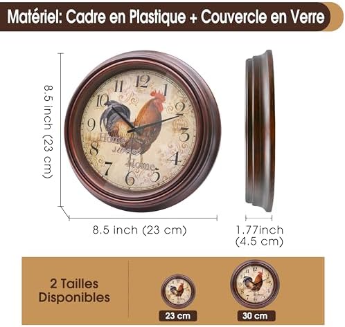 Vue 2 de Vikmari Vintage Horloge Murale