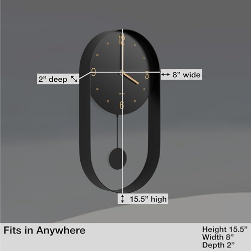 Vue 4 de Driini Horloge Murale Moderne