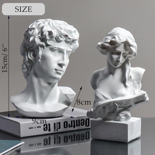 Vue 3 de Buste De Davidstatues Decoratives