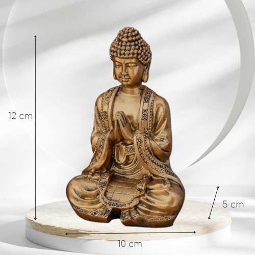 Vue 4 de Statue Bouddha Or Meditation