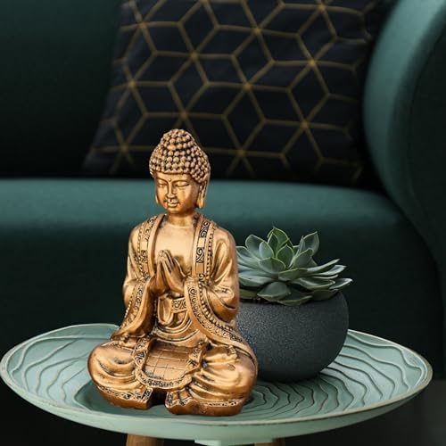 Vue 6 de Statue Bouddha Or Meditation