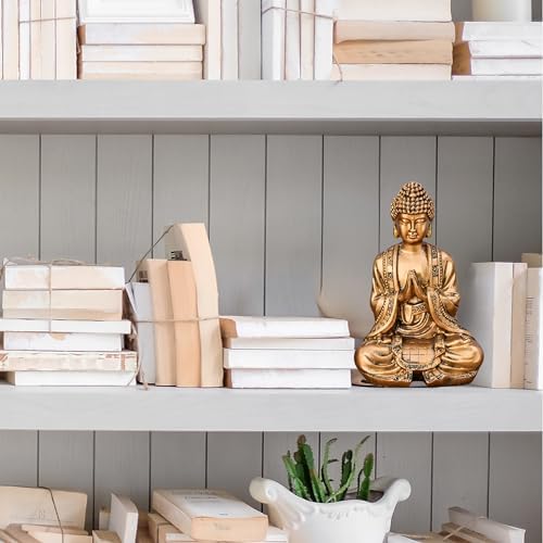 Vue 7 de Statue Bouddha Or Meditation