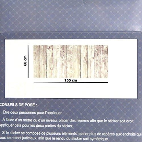 Vue 3 de Sticker Mural Tete De