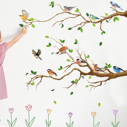 Vue 5 de Pcs Stickers Muraux Oiseaux