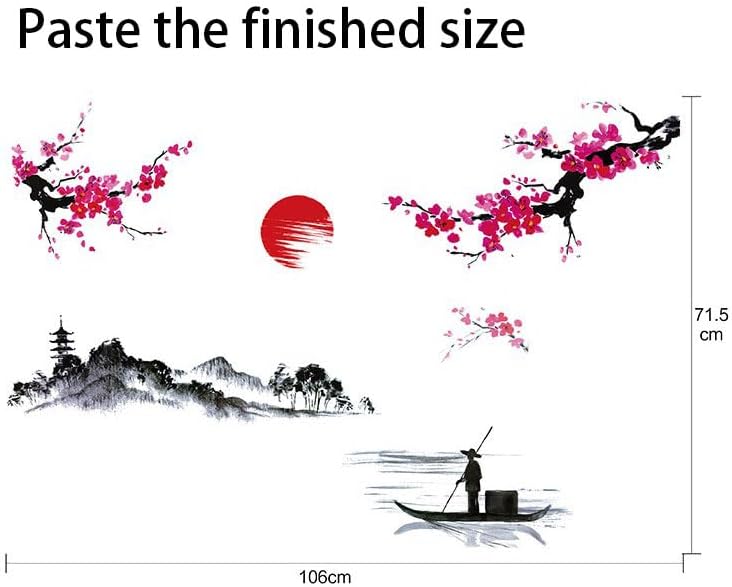 Vue 4 de Sticker Muraux Peinture Paysage
