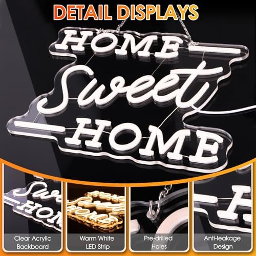 Vue 5 de Enseigne Neon Home Sweet