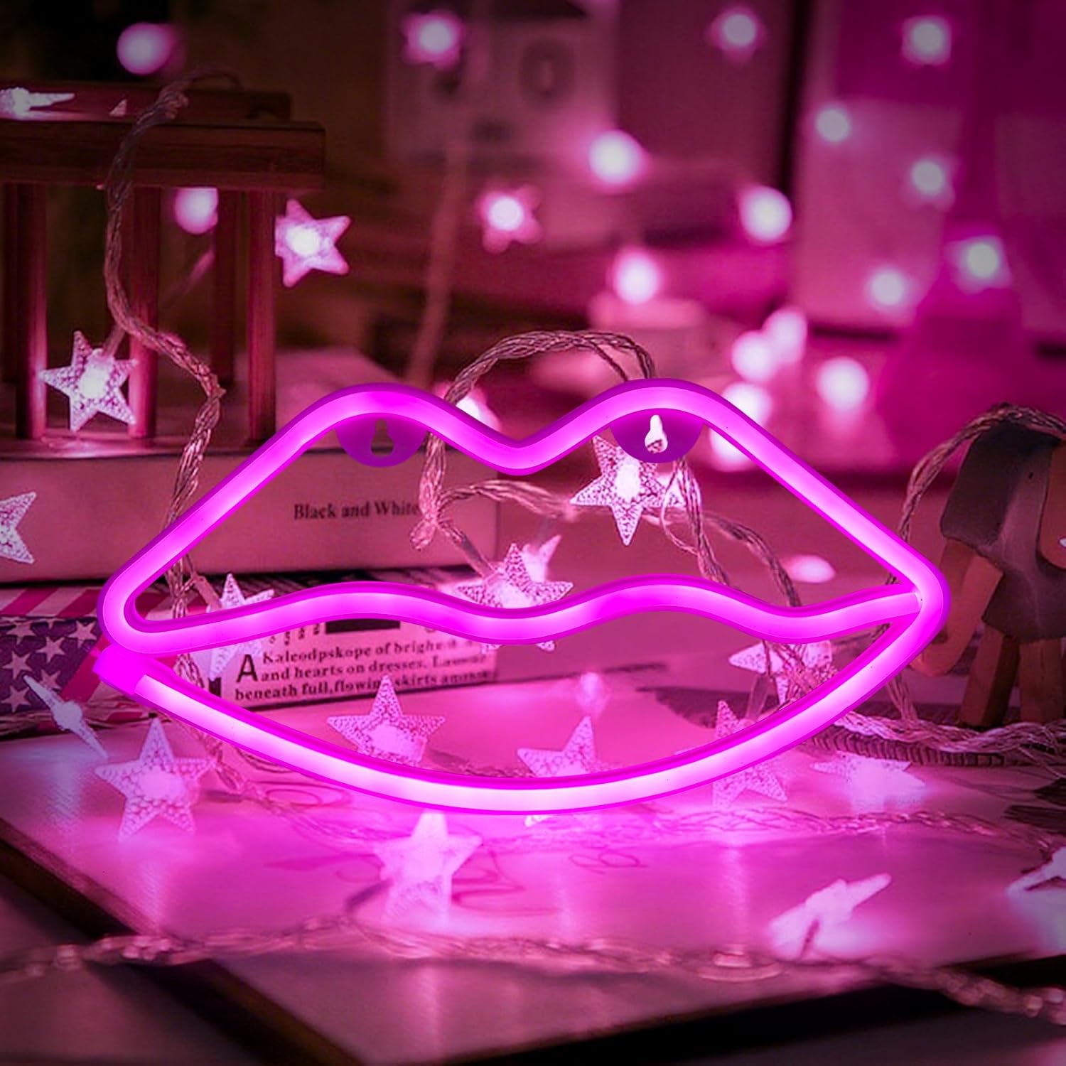 Enseigne Neon Rose Lip