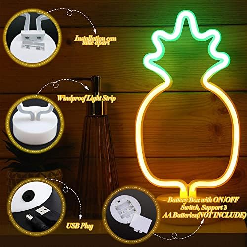 Vue 2 de Enseigne Lumineuse Led Ananas