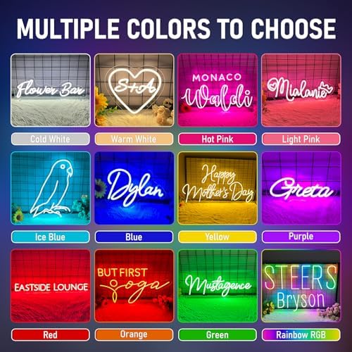 Vue 6 de Enseigne Lumineuse Neon Personnalisable