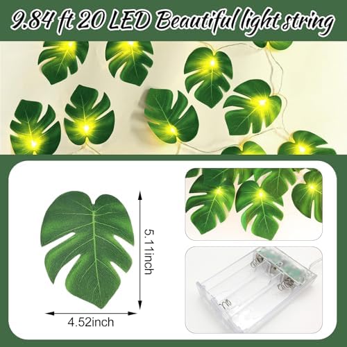 Vue 2 de Guirlande Lumineuse En Feuilles