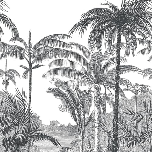 Vue 3 de Papier Peint Jungle Cocotier