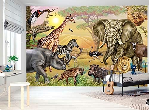 Vue 3 de Papier Peint Mural Animaux