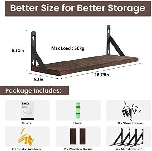 Vue 3 de Agm Etageres Murales Lot