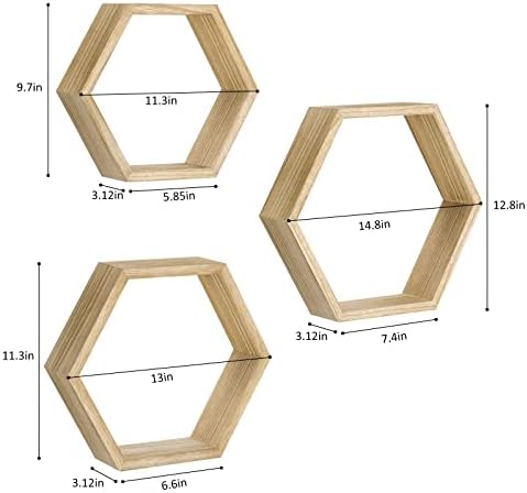 Vue 3 de Lot De Etageres Hexagonales
